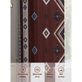 thumbnail image 5 of Bohemian Texture Sheer Curtains 2 Panels Set Abstract Geometric Vintage National Ethnic Tribal Sheer Window Curtains Light Filtering Rod Pocket Voile Drapes for Bedroom Living Room 52"X96", 5 of 8