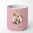 thumbnail image 1 of Caroline's Treasures Airedale Terrier Fleurs Roses 10 oz Pot de Soja Décoratif-Bougies, 1 of 2