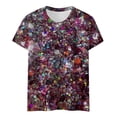 thumbnail image 4 of Women's Sparkly T-Shirts Carnival Printed Short Sleeve Round Neck Tunic Tops 2026 Trendy Casual Classic Fit Pullover Tees, 4 of 4