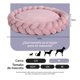 thumbnail image 5 of Cama Redonda Antiestrés con Cojín Trenzado para Perro Mediano y Gato Esquimal (Rosa, 70x15 cm), 5 of 6