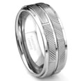 thumbnail image 1 of Andrea Jewelers Tungsten Carbide Diamond Cut Wedding Band Ring Sz 12.5, 1 of 4