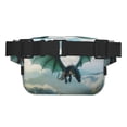 thumbnail image 3 of Balery Cloud Sky Green Dragon Mochila Cinturón para Mujeres y Hombres, Bolsa de Cintura Impermeable de Doble Capa con Correa, 3 of 9