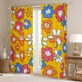 thumbnail image 2 of Homewish Kawaii Vintage Flowers Black Out Curtains For Boys Girls,Colorful Floral Blossoms Curtains Pack of 2 (42x63 Each),Spring Garden Bedroom Curtains,Luxury Bedroom Decor, 2 of 6