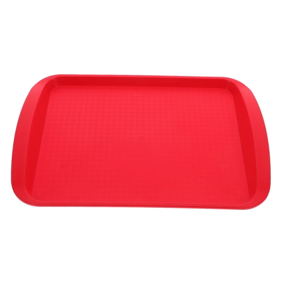 IBASETOY Red Rectangular Nonslip Serving Tray Suitable for Snacks Drinks and Food Storage Use