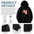 thumbnail image 4 of Stylish Women's Long Sleeve Hoodie - Colorful ' Music ' Design with Note & Peach Graphic Relaxed Fit Front Pocket Drawstrings, 4 of 7
