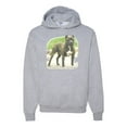 thumbnail image 1 of Wild Bobby, Pitbull Dog Animal Pet Lover, Dog Lover, Unisex Graphic Hoodie Sweatshirt, Heather Grey, 3XL, 1 of 3