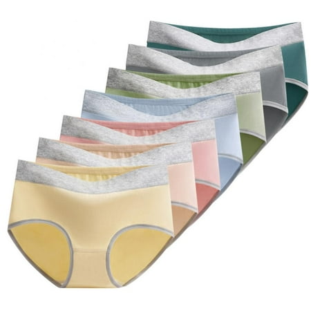 

Women s Cotton Underpants Mid-Rise Stretch Panty Soft Briefs Breathable Ladies Underwear(7-Packs)