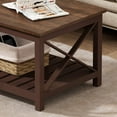 thumbnail image 5 of Coffee Table, Rustic Vintage Farmhouse Living Room Table with Shelf, 40, 5 of 14