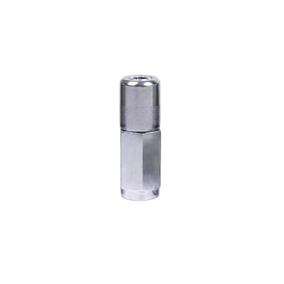 HOARBOEG 1Pcs High Pressure Leak-Proof Grease Gun Nozzle, Universal Fit, Chrome-Plated Steel Coupler for Manual & Pneumatic Guns, 1.9 Inch