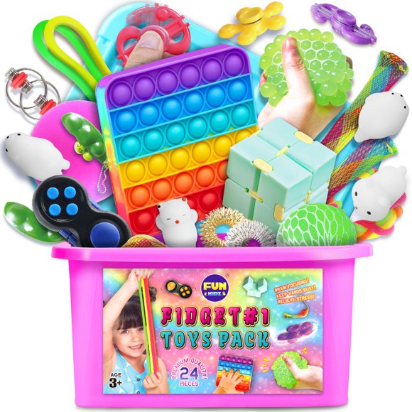 Fidget Box FUN KIDZ Mystery Sensory Juguetes para niños con funda