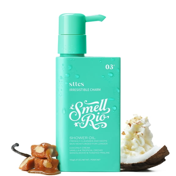 Sttes Shower Oil 03 Irresistible Charm, Coconut Cream, Vanilla & Tropical Orchid Scent 5.47 oz
