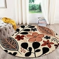 thumbnail image 6 of Floral tufted rug 8x8, 7x7, 6x6, Handmade carpet, Beige wool Rug, Round shape, Bed, Living room, 6 of 6