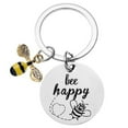thumbnail image 4 of Llavero de acero inoxidable inspirador con colgante pequeño de avispa y abeja, 4 of 6