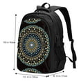 thumbnail image 5 of Pofeuu Dot Mandala Print Storage Laptop Backpack with USB Charging Port[Water Resistant] College Computer Bookbag Fits, 5 of 7