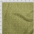 thumbnail image 3 of oneOone Cotton Jersey Green Fabric Floral & Texture Craft Projects Decor Fabric Printed By The Yard 58 Inch Wide, 3 of 4