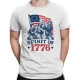 thumbnail image 2 of Smartprints Spirit of 1776 Patriotic Men's T-Shirt White, Cotton, S, 2 of 4