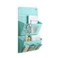 thumbnail image 2 of Joernso 1 Set Wall Hanging Bag Multiple Pockets Moisture Proof Home Organizer Closet Door Hanging Storage Pouch for Bedroom, 2 of 8