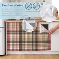 thumbnail image 5 of Buffalo Plaid Cabinet Curtain 32"Wx55"L, Dustproof Pantry Door Curtain with Self Adhesive Tape, Modern Farmhouse Colorful Checkered Tall Storage Cover Privacy Drape for Bathroom Kitchen Laundry Room, 5 of 9