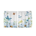thumbnail image 2 of Wildflower Butterfly Vertical Watercolor Kitchen Curtain,Short Panel Window Valance for Sink,Breakfast Nook,Home Decor, 2 of 5