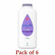 Johnson's Baby Powder Calming Lavender For Irritated Skin, 15 Oz, Pack of 6