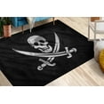 thumbnail image 3 of Black Rugs, Modern Rug, Thick Rug, Large Rug, Pirates Flag Rug, Non Slip Rug, Kitchen Rug, Modern Rug Gift For Him Rugs, Bathroom Rugs, 1.7'x2.3' - 50x70 cm, 3 of 9