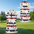 thumbnail image 3 of KUIFORTI Patriotic Star Matching Golf Shirts for Couple Racerback Design Golf Tennis Tank Top Soft and Comfortable 4-Way Stretch for Golf,Tennis,Hiking,Running,Gym, 3 of 6