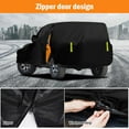 thumbnail image 6 of Waterproof Car Cover for Jeep Wrangler 2 Door 1987-2025 JK JL CJ YJ TJ Outdoor Sun Rain Snow Hail Protection with Driver Door Zipper, 6 of 7
