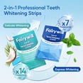 thumbnail image 5 of Fairywill Teeth Whitening Strips Kit for Sensitive Teeth - 28 Coconut Gentle & 14 Menthol Express(42 Count/21 Treatments),Gentle Non-Slip White Strips, Removes Coffee & Wine Stains, Enamel Safe, 5 of 12