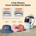 thumbnail image 6 of HTVRONT Auto Hat Press Machine - Hat Heat Press Machine with Precise Temp&Timer Control, A300 Hat Heat Press Machine for Caps with 2 Platens, Compatible with DTF Film, Embroidery Patches, Sublimation, 6 of 10
