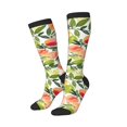 thumbnail image 2 of Fotbe Fruits Peach1 print Women's Men's Novelty Crew Socks Cotton Socks Knee High Socks for Walking,Running,Nurses,Pregnancy, 2 of 8