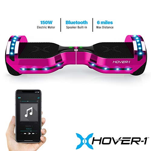 Hover-1 Chrome 2.0 Hoverboard Electric Scooter , Pink ,26 x 9.8 x 10
