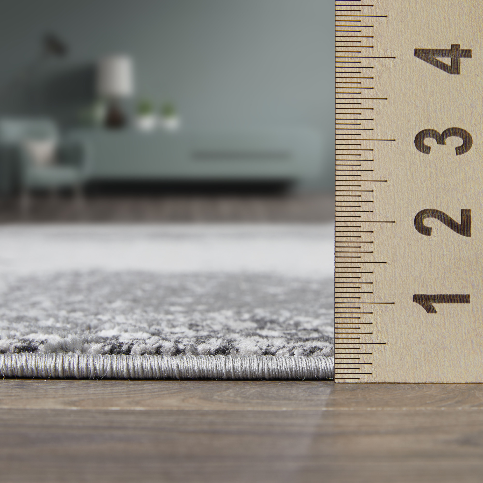 Loomaknoti Aysal Armelar 6' x 9' Grey Chevron Indoor  polypropylene Area Rug