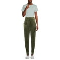 thumbnail image 2 of No Boundaries Juniors' Velour Boyfriend Jogger Sweatpants, 2 of 5