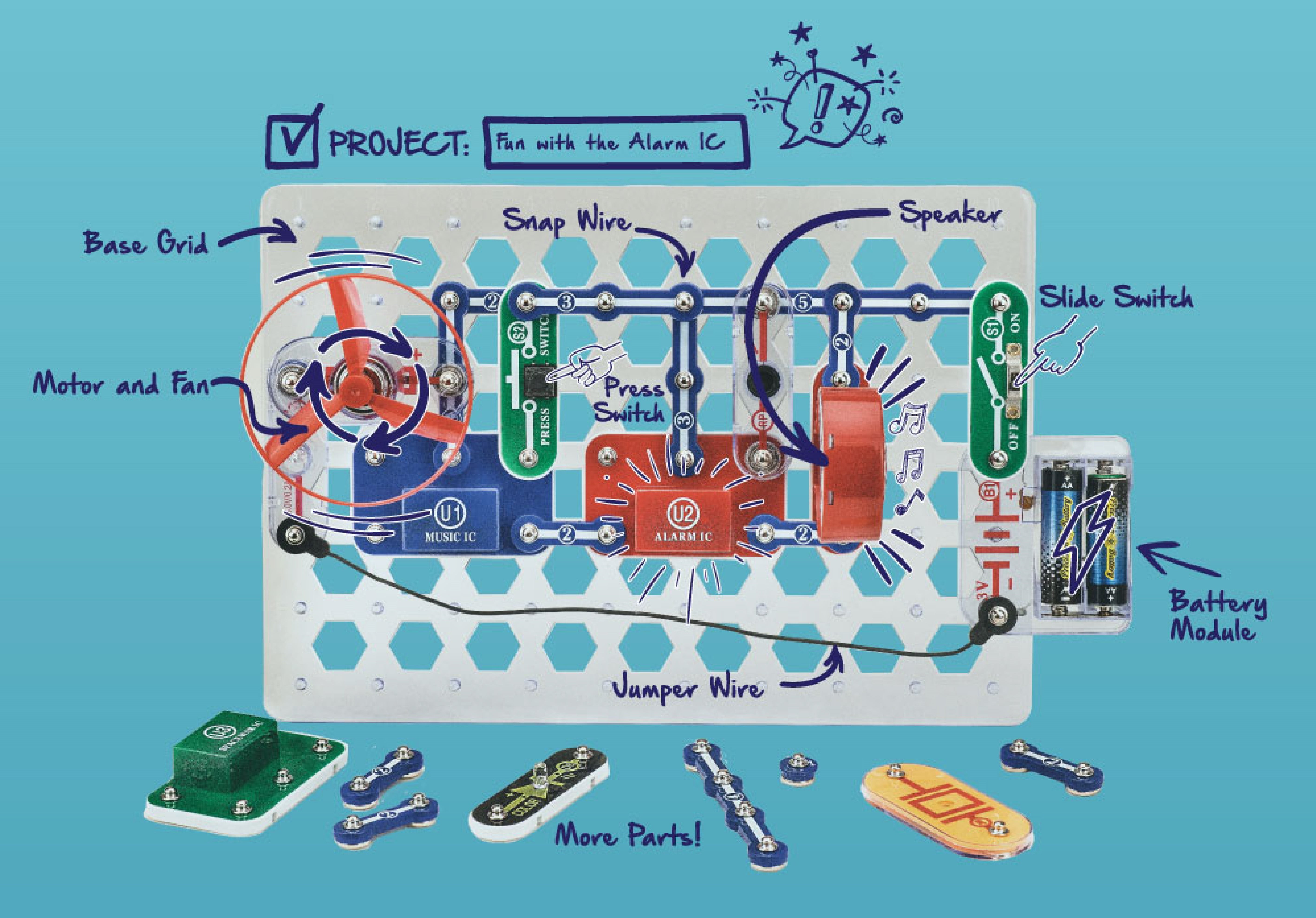全品送料0円 Snap Circuits Pro SC500 - Beginner Skill Builder Science 知育玩具