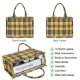 thumbnail image 2 of Large Capacity Tote Bag,Yellow Black and Red Checkerboard Checkered Pattern Handbag Fashion Luxury Tote Bag,15.7"x13"x 5.1" Inches,Laptop Compatible, 2 of 6