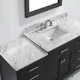 thumbnail image 4 of Caroline Parkway 57" Single Bath Vanity in Gray with White Marble Top and Square Sink with Polished Chrome Faucet with Matching Mirror, 4 of 7