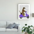 thumbnail image 3 of Trademark Fine Art 'Meerkat On Lilac Moped' Canvas Art by Fab Funky, 3 of 3