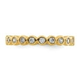 thumbnail image 3 of Auriga Fine Jewelry 14K Yellow Gold Size 7 Bezel-set 1/2 carat Diamond Complete Eternity Band for Women, 3 of 6