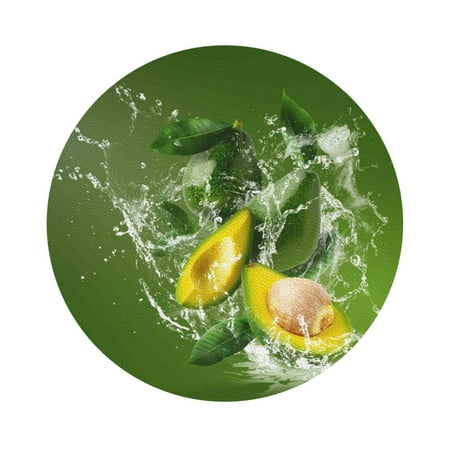 

Bingfone Vintage Friut Avocado Leather Drinks Coasters With Set Of 6 Suitable For Home Kitchen Coffee Cup Coasters Home Gift