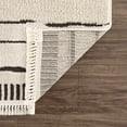 thumbnail image 5 of Hauteloom Munich Modern Farmhouse Living Room Bedroom Dining Room Area Rug - Casual Boho Look Carpet - Bohemian Neutral Minimalist - Bone, Cream, Beige, Black - 2' x 3', 5 of 17