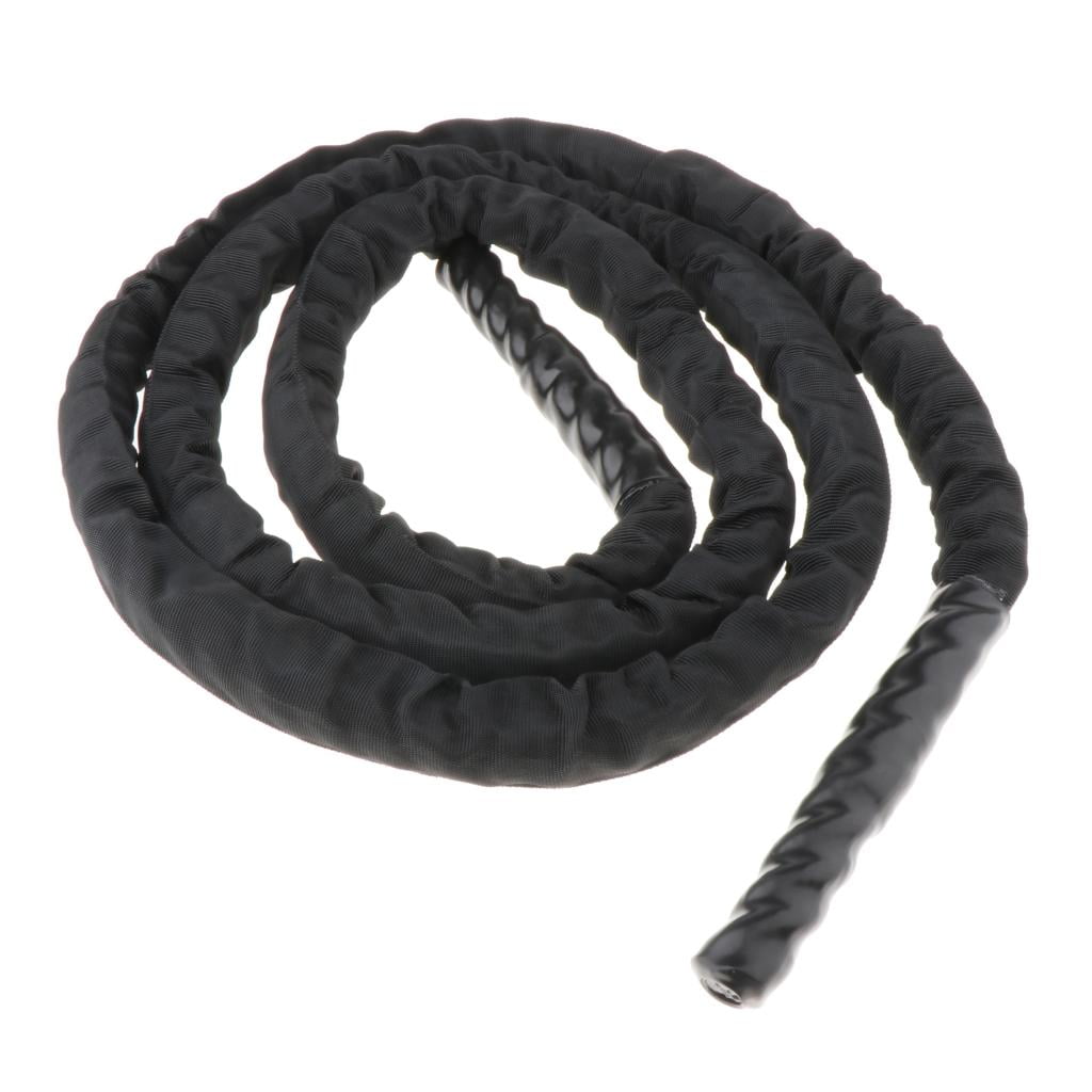DimyFew 3m Fitness Heavy Jump Rope Weight Battle Power Skipping Ropes Outdoor Sports Gym Black Upgrade
