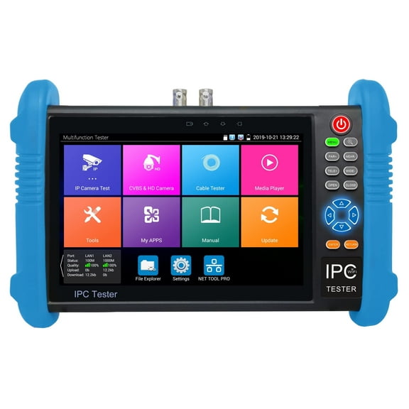 Anpviz IP Camera Tester CCTV Tester, 7 Inch Touch Screen H.265 4K AHD, TVI, CVI & CVBS Analog Camera RJ45 Cable with PoE/IP Discovery/HDMI in & Out/Built in WiFi/RS485 PTZ Control (IPC-9800ADH Plus)