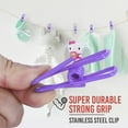 thumbnail image 3 of 30 Pack Purple Chip Clips for Food Bags - PVC 2 Inch Coated Sealer for Sealing Food - Paper Holder, Clothesline Clip for Laundry Hanging, Kitchen Bags, Multipurpose Clothes Pins, 3 of 6
