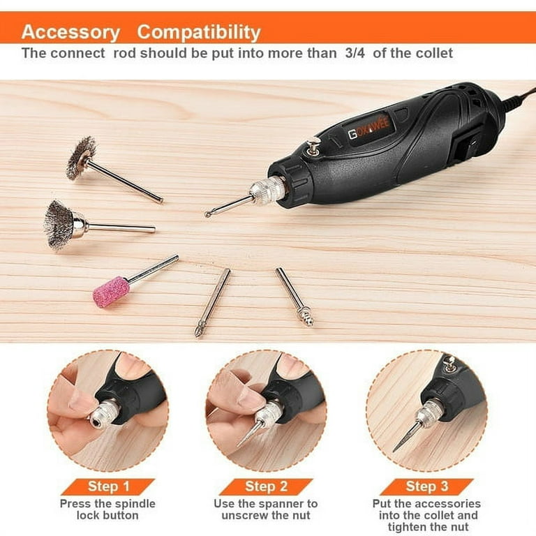 110V/220V Power Tools Electric Mini Drill Rotary Grinder DIY Drill  Polishing Machine with 6/130/160/180 Pcs Rotary Tools Accessories For  DREMEL