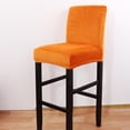 thumbnail image 3 of 2xStretch Funda corta para silla con respaldo bajo para mostrador, naranja, 3 of 9