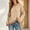 Khaki, variant on Womens Striped Pullover Sweaters Crewneck Long Sleeve Drop Shoulder Oversized Knit Tops Casual Fall Winter Warm Slouchy Jumper Outerwear for Everyday