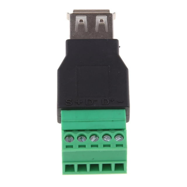 New USB 2.0 Type A Female to 5 Pin Screw Terminal Plug Adapter Connector