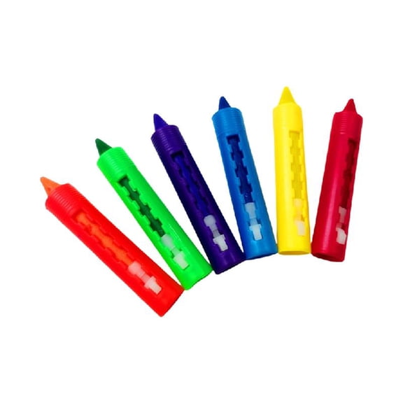 Washable Crayon For Aged 3 Coloring Doodling Art Drawing 6 Color Easy to Grip Crayon with Pen Holder