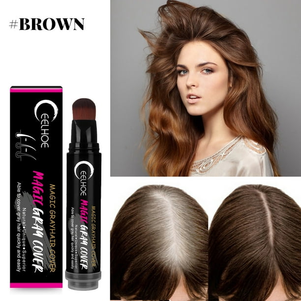 TYMEIK Touch Up Semi-permanent Root Hair Coloring,Hair Dye Pen for Roots,  Haircolor Touch-Up Stick to Cover Gray Hair Root 