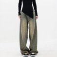 thumbnail image 6 of American retro straight leg jeans, summer wide leg pants, slimming pants, fashionable jeans, 6 of 11